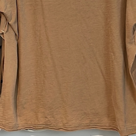 FREE PEOPLE WE THE FREE BATWING SLEEVE TEE TAN SIZE SMALL - Picture 3 of 10